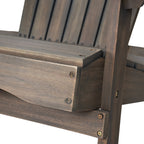 Malibu Adirondack Chair with Foldable Design - Gray