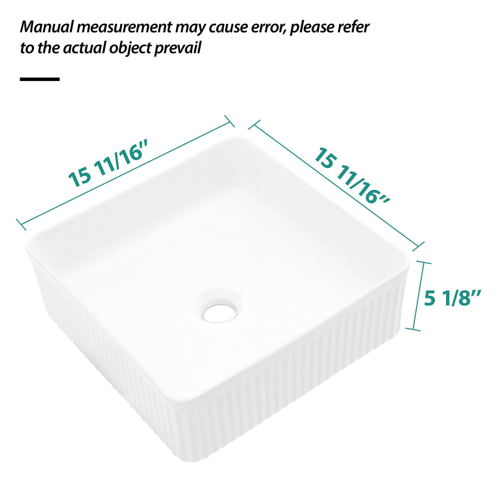Modern Ceramic Vessel Bathroom Sink with Stain Resistance - White