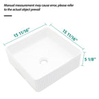Modern Ceramic Vessel Bathroom Sink with Stain Resistance - White