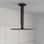 Premium 8" Ceiling Mounted Shower Arm with Flange - Black or Gray