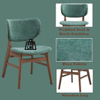 Bevis Side Chair Set with Padded Cushion - Blue or Dark Green