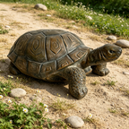 Realistic Tortoise Figurine with Weather-Resistant Resin - Brown