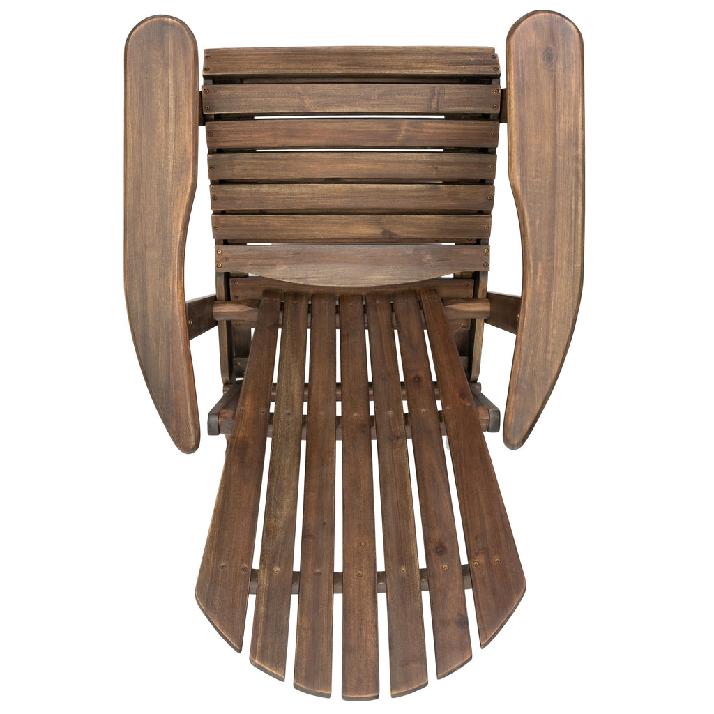 Malibu Adirondack Chair with Foldable Design - Acacia Wood