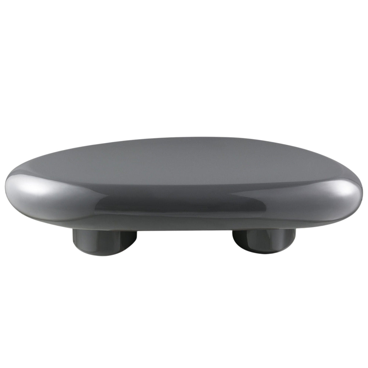 Gray Coffee Table with High Gloss Finish - Charlene