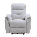 Gray Power Motion Recliner with USB Port - Adjustable Comfort