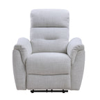 Gray Power Motion Recliner with USB Port - Adjustable Comfort