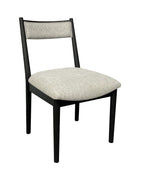 Upholstered Crescent Dining Chairs with Comfortable Upholstery - Peppercorn