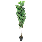 Artificial Fiddle Leaf Fig Tree 5FT with Planter - Green
