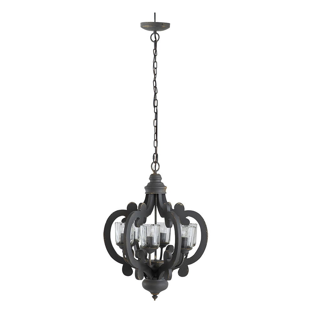 Farmhouse Chandelier with Adjustable Chain - Multiple Colors