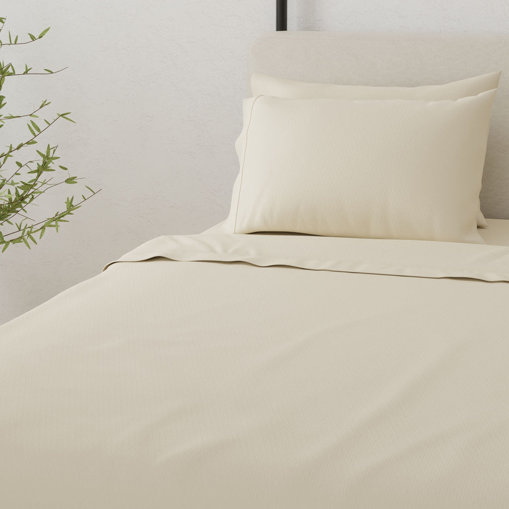 Brushed Hypoallergenic Sheet Set with Soft Microfiber - White, Beige, Light Brown, Gray
