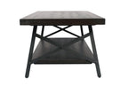 Modern Rustic Style Coffee Table with Spacious Top - Light or Dark Brown