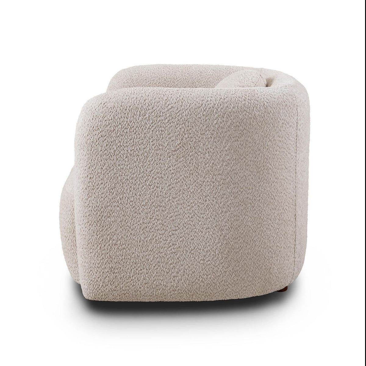 Japandi Style Accent Square Chair with Solid Wood Legs - Beige or White