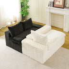 Luxury Multifunctional Sofa for Living Room with Adjustable Layout - Black, Dark Green, White, Pink