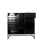 Buffet Cabinet with Storage and Woven Doors