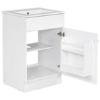Bathroom Vanity with Sink and Adjustable Shelf - Multiple Colors