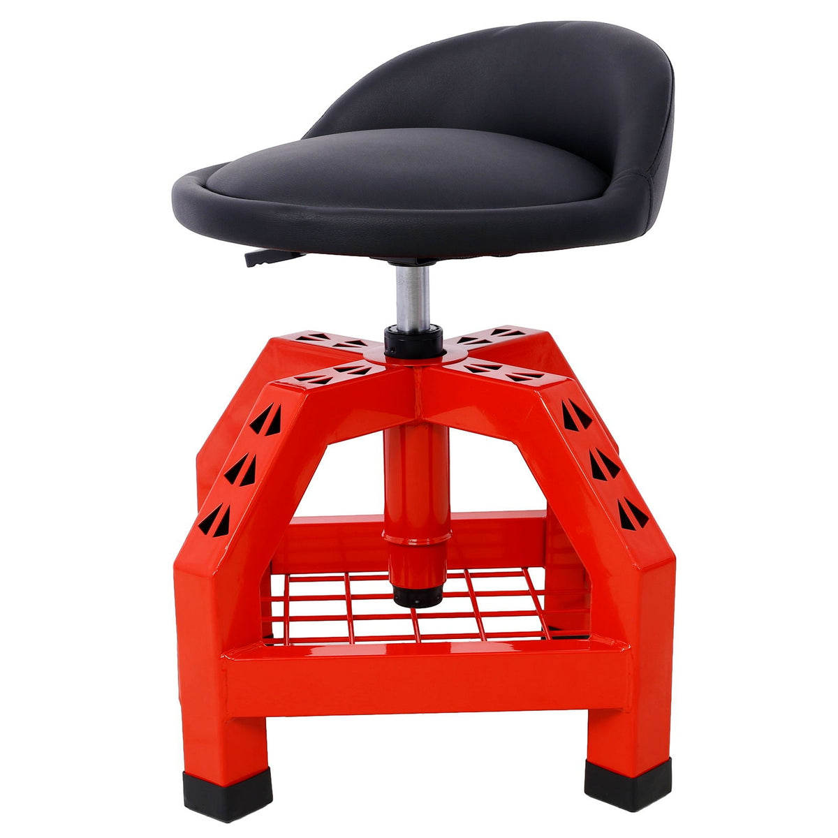 Pneumatic 360 Degree Swivel Creeper Stool with Adjustable Height - Red, Yellow, Green, Dark Gray
