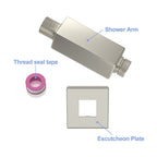 Ceiling Mounted Shower Arm with Flange Stainless Steel - Black or Gray
