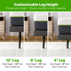 Adjustable Base Comfort with Massage and Zero Gravity - White