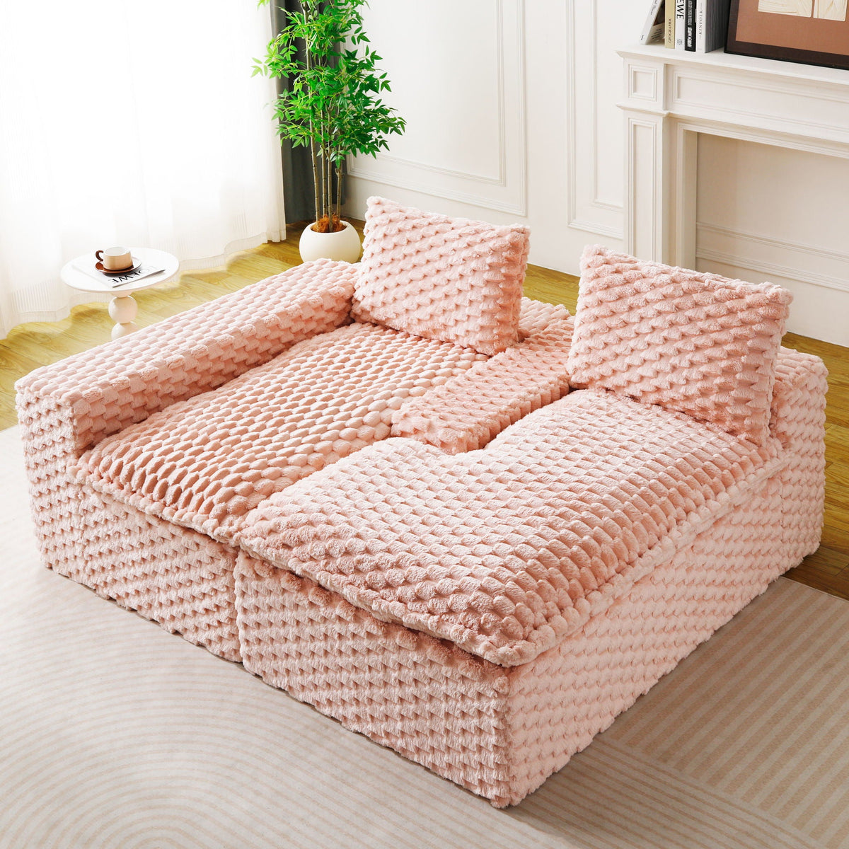Convertible Modular Sectional Sofa with Twin Seat and Chaise - Multiple Colors