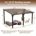 14x10 FT Hardtop Gazebo