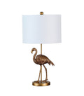 Matte Gold Flamingo Table Lamp with Resin Base - 26" High