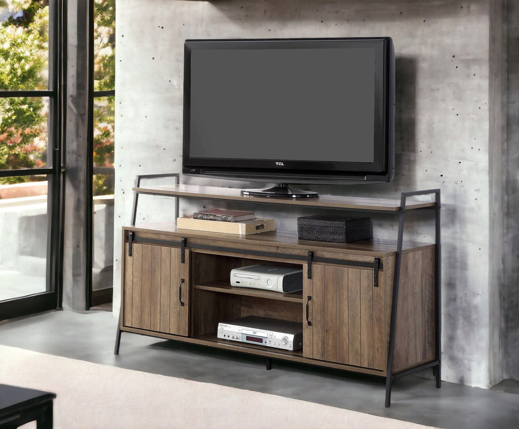 Rashawn Rustic TV Stand - Oak