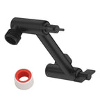Stainless Steel Shower Arm Extension with 360° Rotation - Black or Pearl Silver