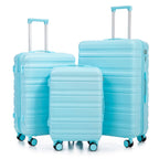 HIFINE Tourist 3-Piece ABS Spinner Wheel Luggage Set (Blue)