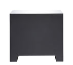 Sonia Mirrored Console Cabinet with Faux Agate Panels - Silver