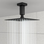 Ceiling Mounted Shower Arm with Flange Stainless Steel - Black or Gray