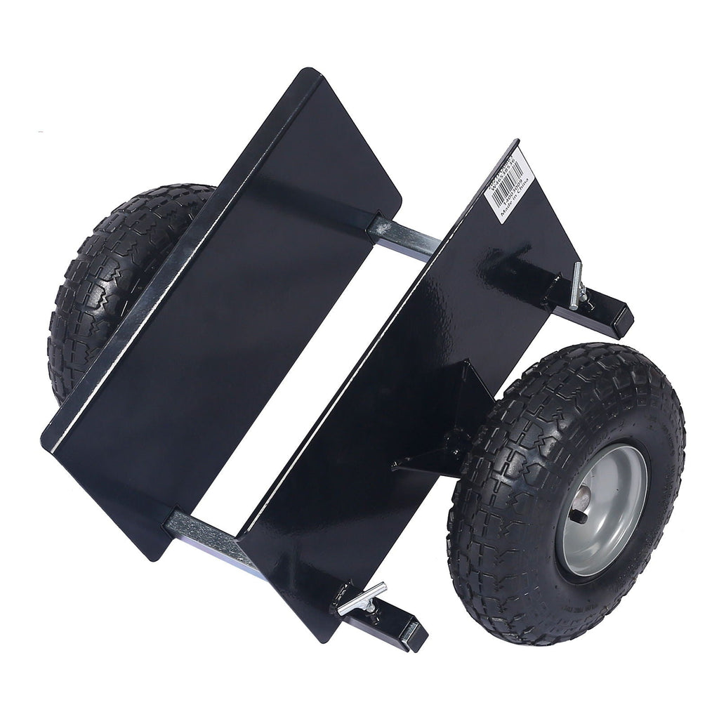 Heavy Duty 600Lb Panel Dolly with 10-Inch Pneumatic Wheels - Black