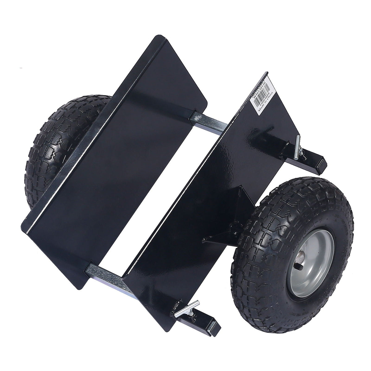 Heavy Duty 600Lb Panel Dolly with 10-Inch Pneumatic Wheels - Black