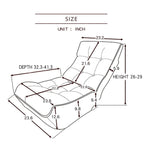 Reclining Japanese Chair with Adjustable Back - Fabric