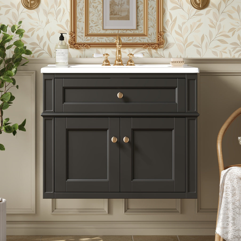 24" Wall Mounted Modern Bathroom Vanity