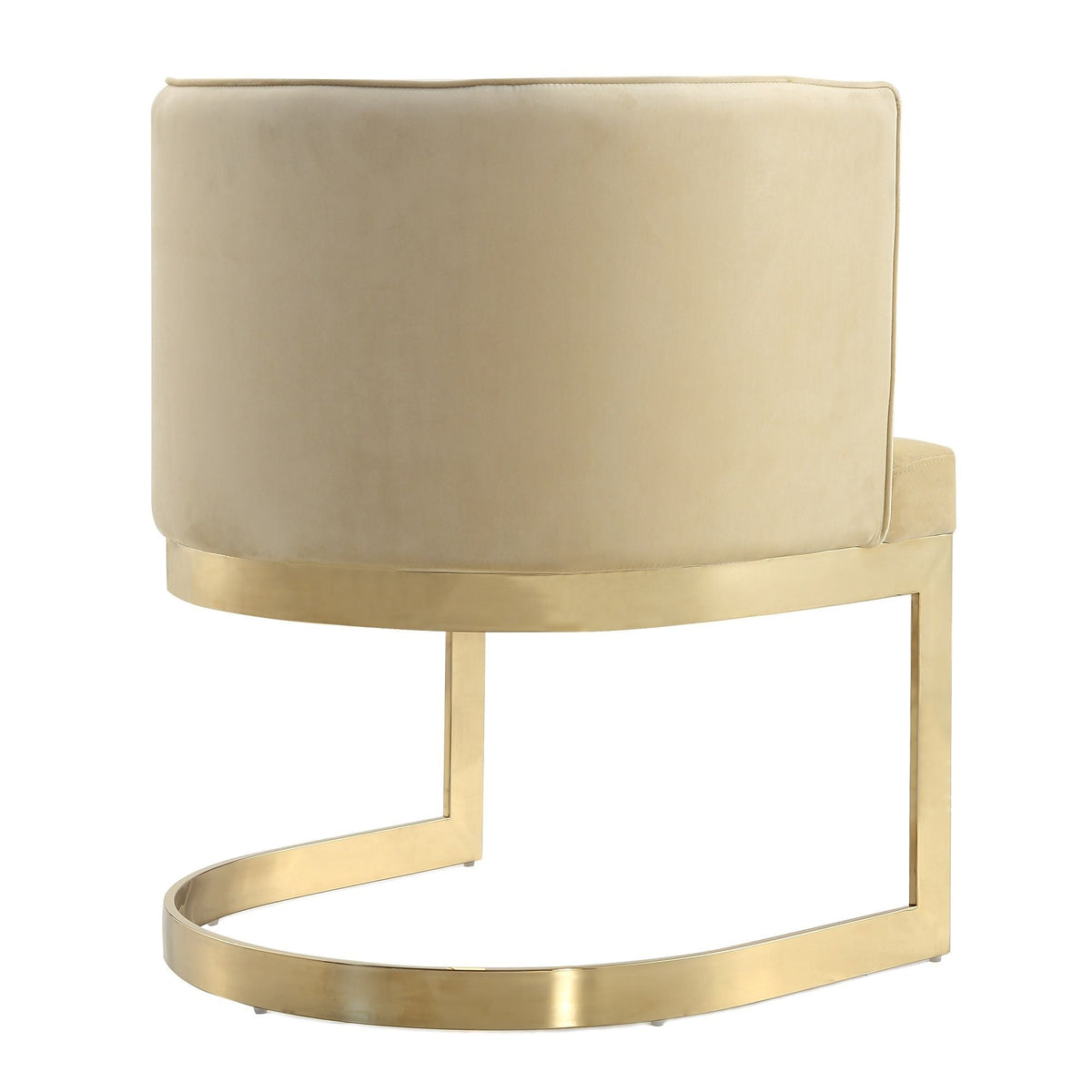 Aura Dining Chair with Brass Frame - Pink, Blue, or Beige