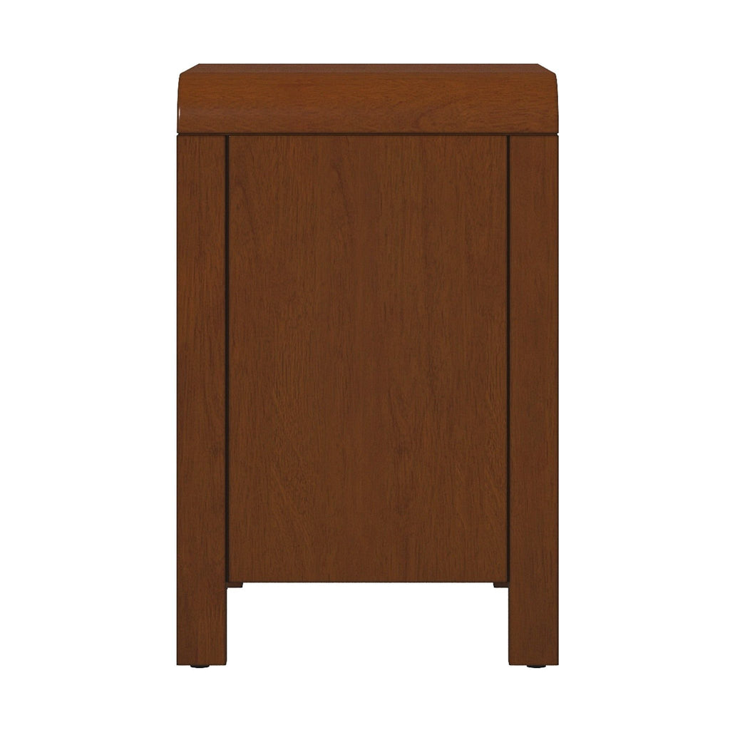 Brown 2-Drawer Nightstand with Solid Wood Construction