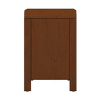 Brown 2-Drawer Nightstand with Solid Wood Construction