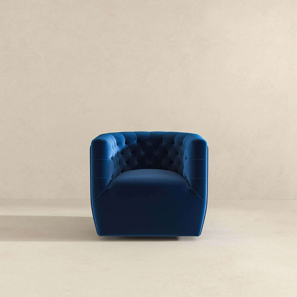 Ergonomic Design Swivel Chair with Tufted Accent - Multiple Colors