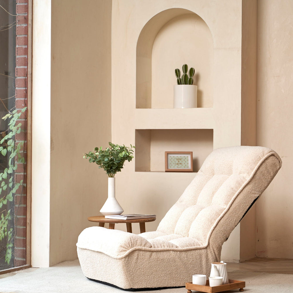Reclining Japanese Chair with Adjustable Back - Fabric