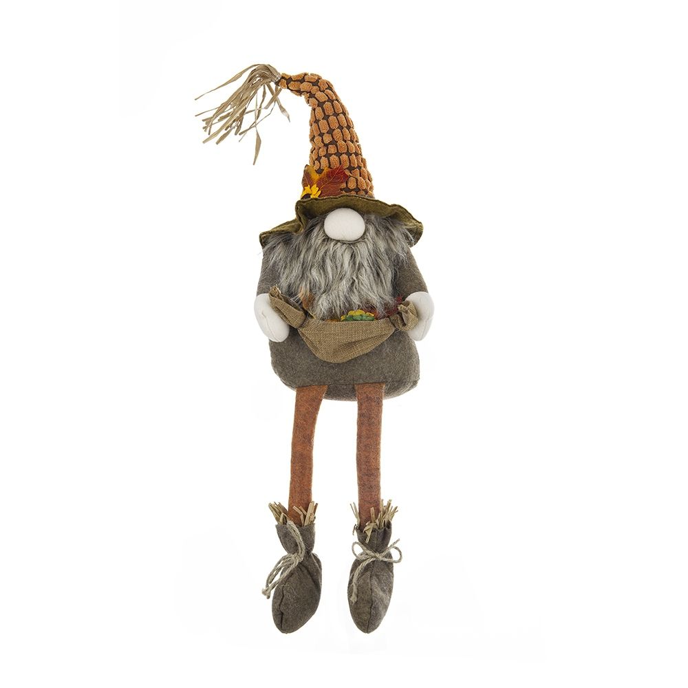 Sitting Gnome With Maple Leaf (Set of 2)