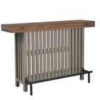 3-in-1 Sideboard Table with Wine Storage - Marble-Grain MDF