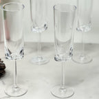 Oval Halo Unbreakable Plastic Champagne Flutes with Acrylic Construction - Clear
