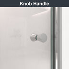 34"W x 72"H Frameless Circular Pivot Shower Door with Tempered Glass - Chrome