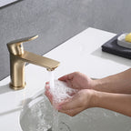 Modern Bathroom Sink Faucet with Single Handle - Gold or Black