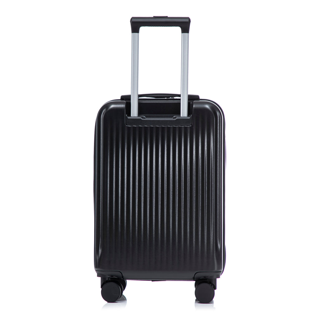 ABS Spinner Wheel Luggage Set with Cosmetic Case - Black