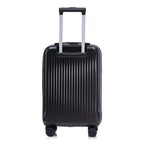 ABS Spinner Wheel Luggage Set with Cosmetic Case - Black