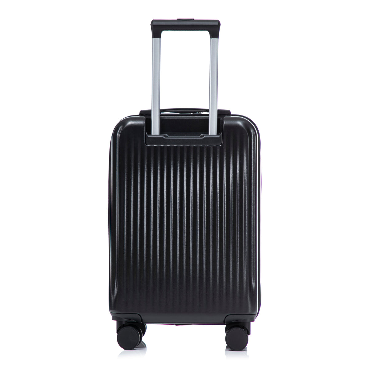ABS Spinner Wheel Luggage Set with Cosmetic Case - Black