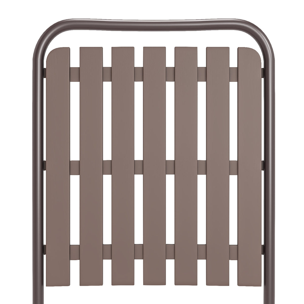 Brown 2-Piece Folding Chair with Rust-Resistant Frame - Brown