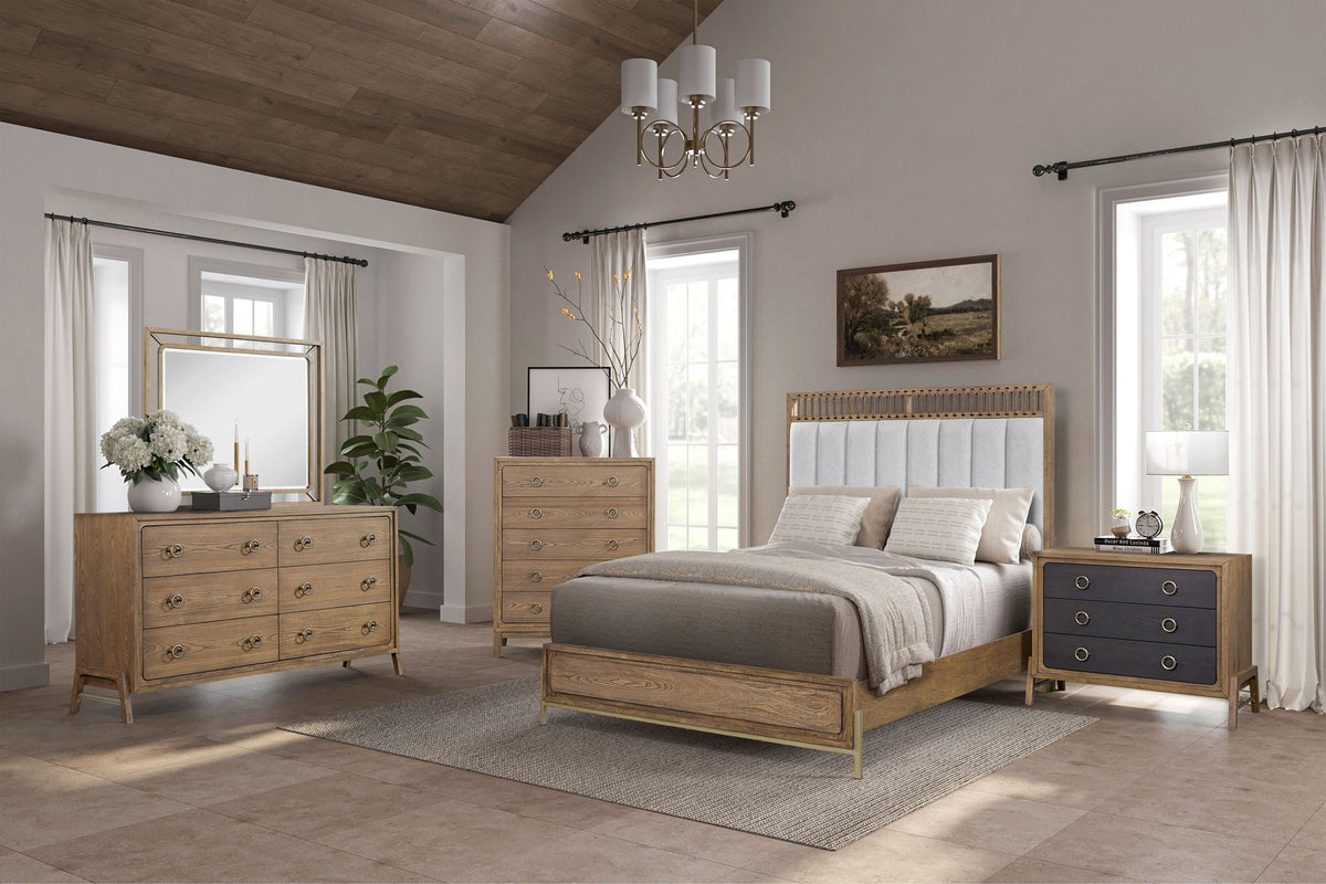5 Drawer Chest Ample Storage with Cedar & Felt-Lined Drawers - Black or Light Brown