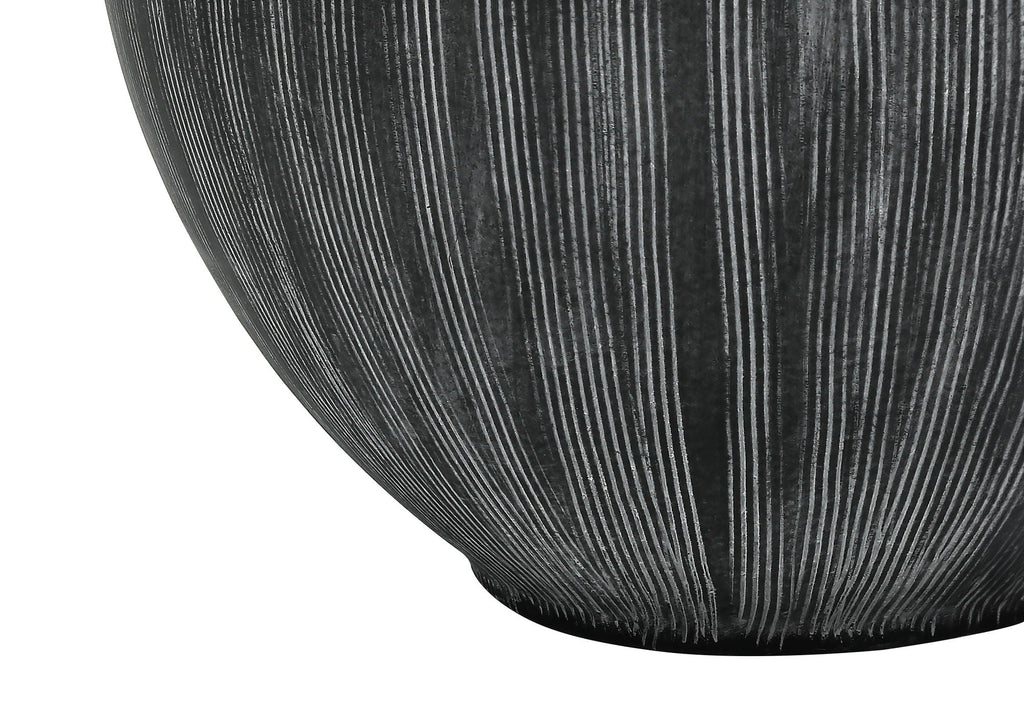 Black Ceramic Contemporary Table Lamp with Fabric Shade - Black